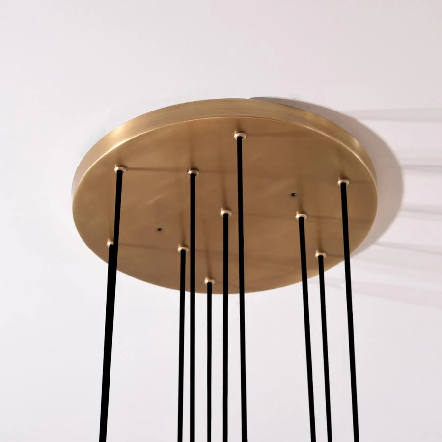 Sulis White Ceramics Round Chandelier 18",10-lights - Image 8