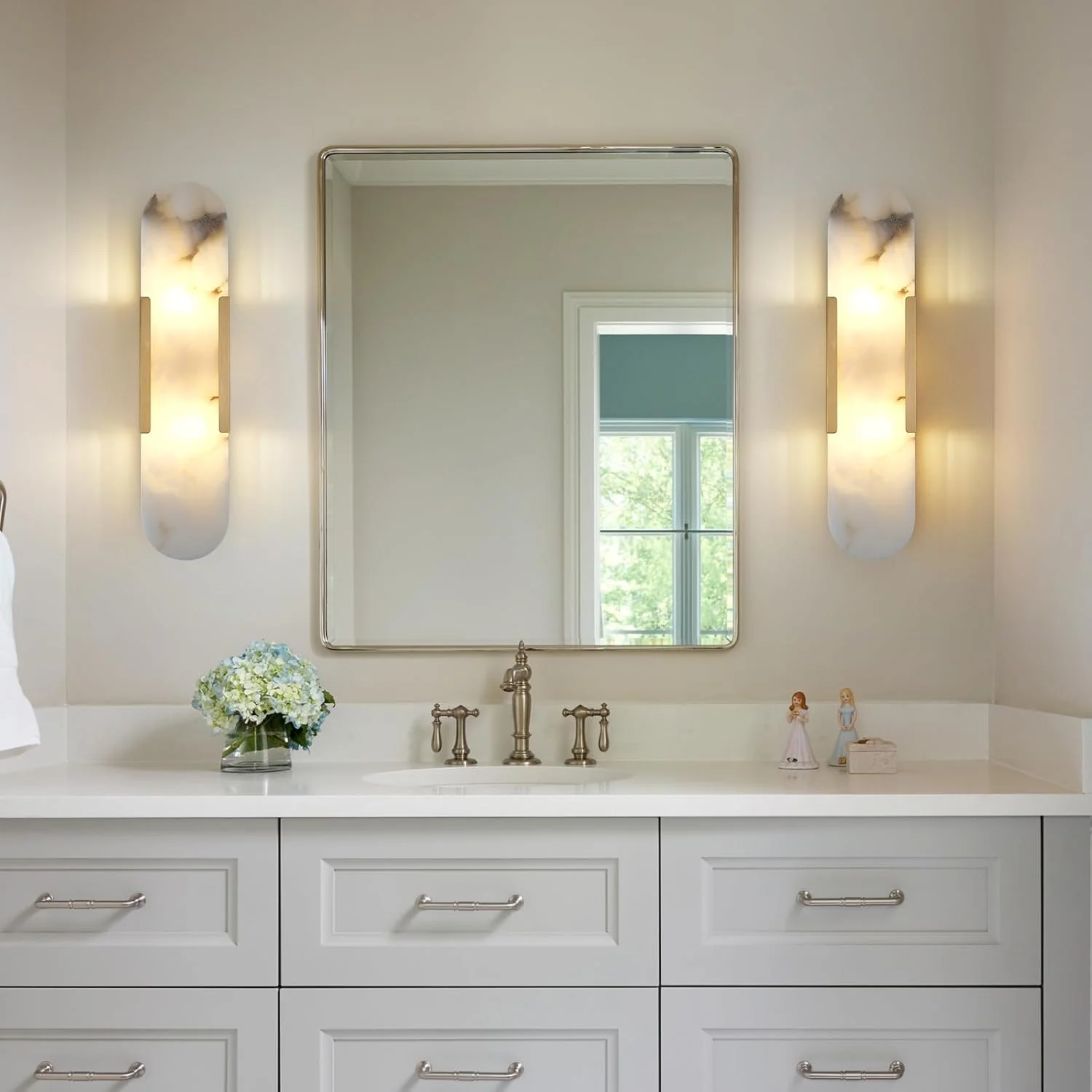 Trinidad Alabaster Wall Sconces 14" 20" - Image 4