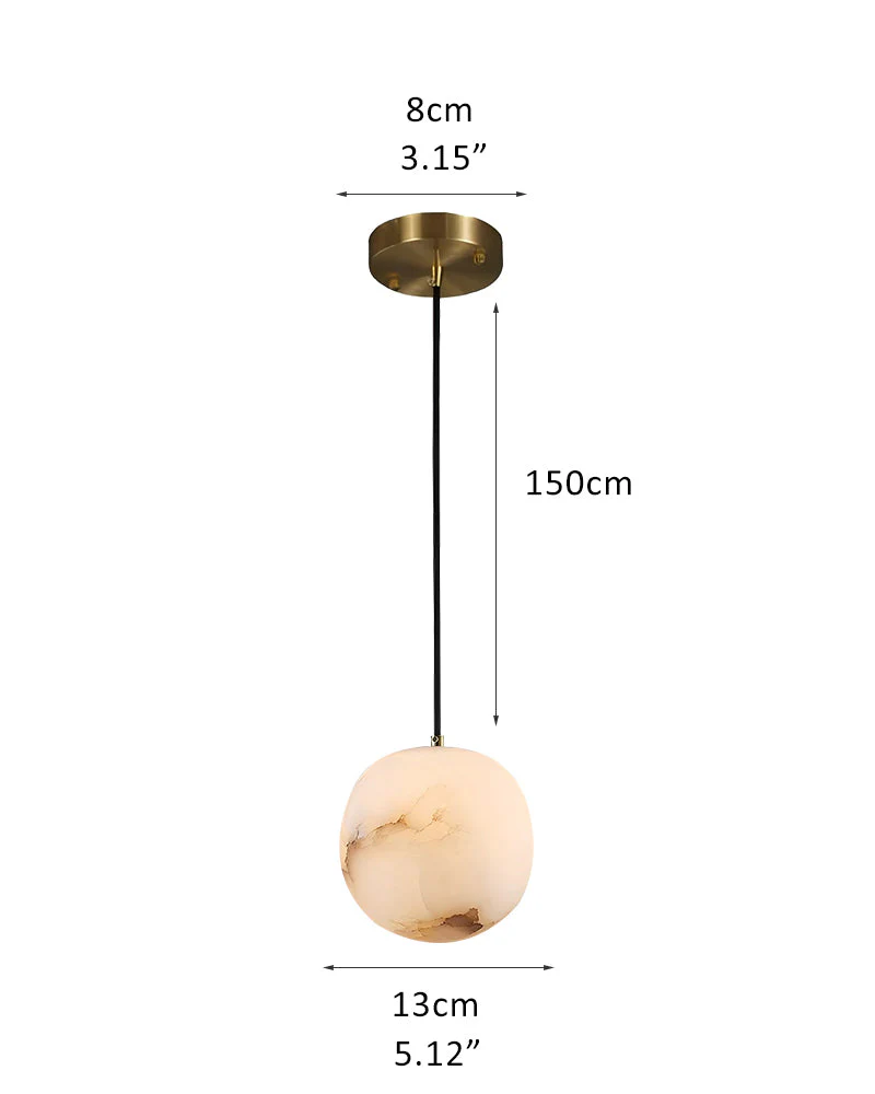 Small Alabaster Cluster Globes Ceiling Pendant Light For High Ceiling - Image 19