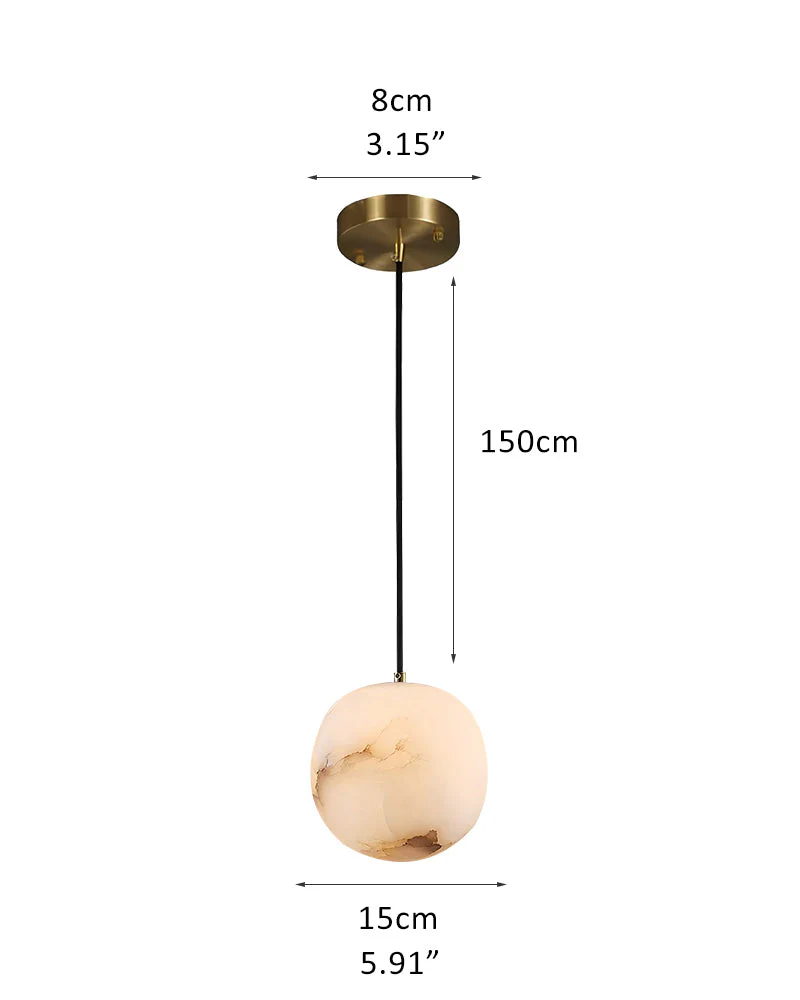 Small Alabaster Cluster Globes Ceiling Pendant Light For High Ceiling - Image 20