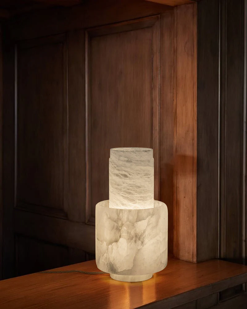 3 Ways Switch Dimmable Conial Alabaster Table Lamp 12in for bedroom - Image 5