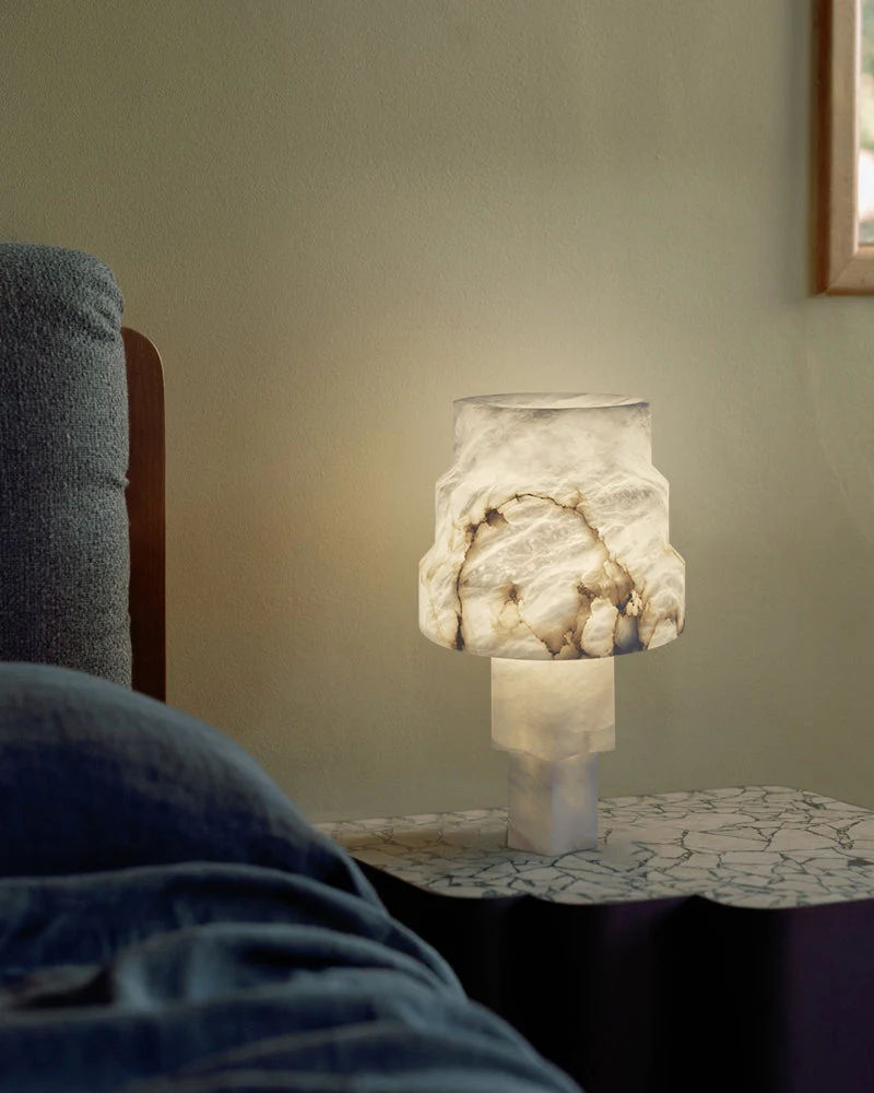 3 Ways Switch Dimmable Conial Alabaster Table Lamp 12in for bedroom - Image 7