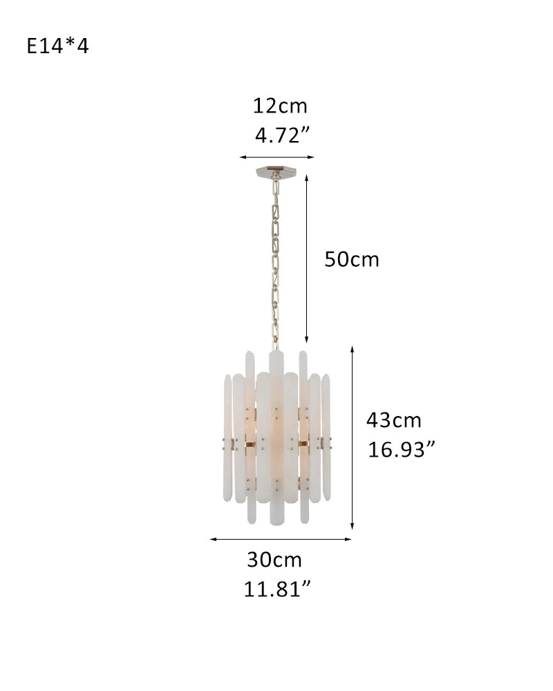 8/10-light Simple Modern Alabaster Large Oval Chandelier 40“45” Dia - Image 25