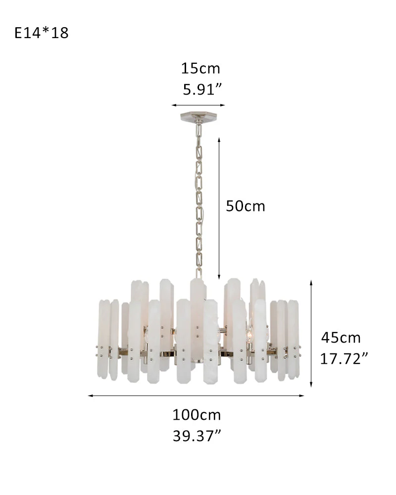 8/10-light Simple Modern Alabaster Large Oval Chandelier 40“45” Dia - Image 28