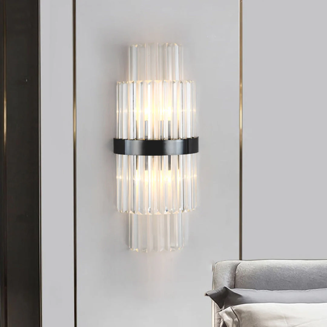 Gold Layered Crystal Wall Lamp - Image 5