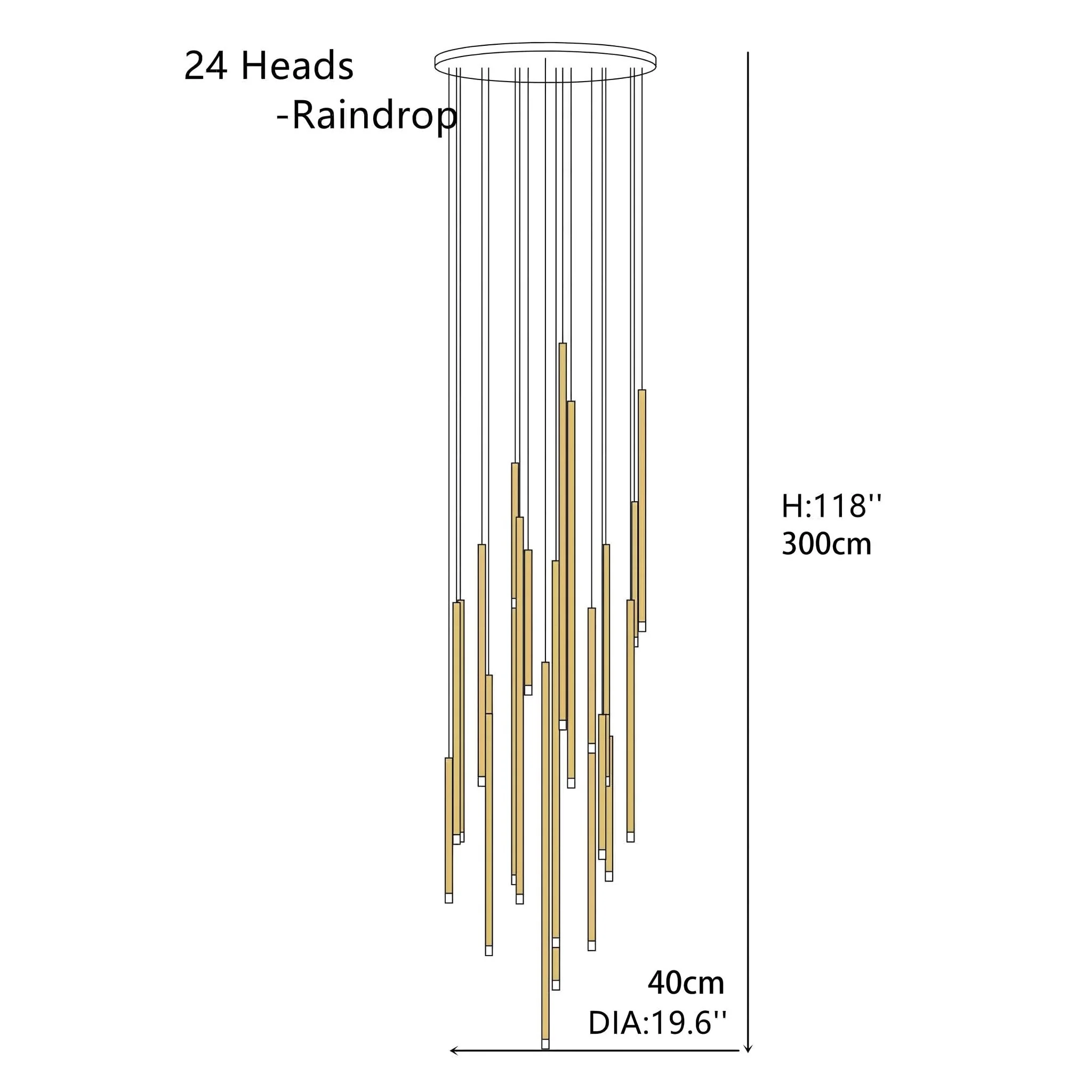Tube chandelier - Image 22