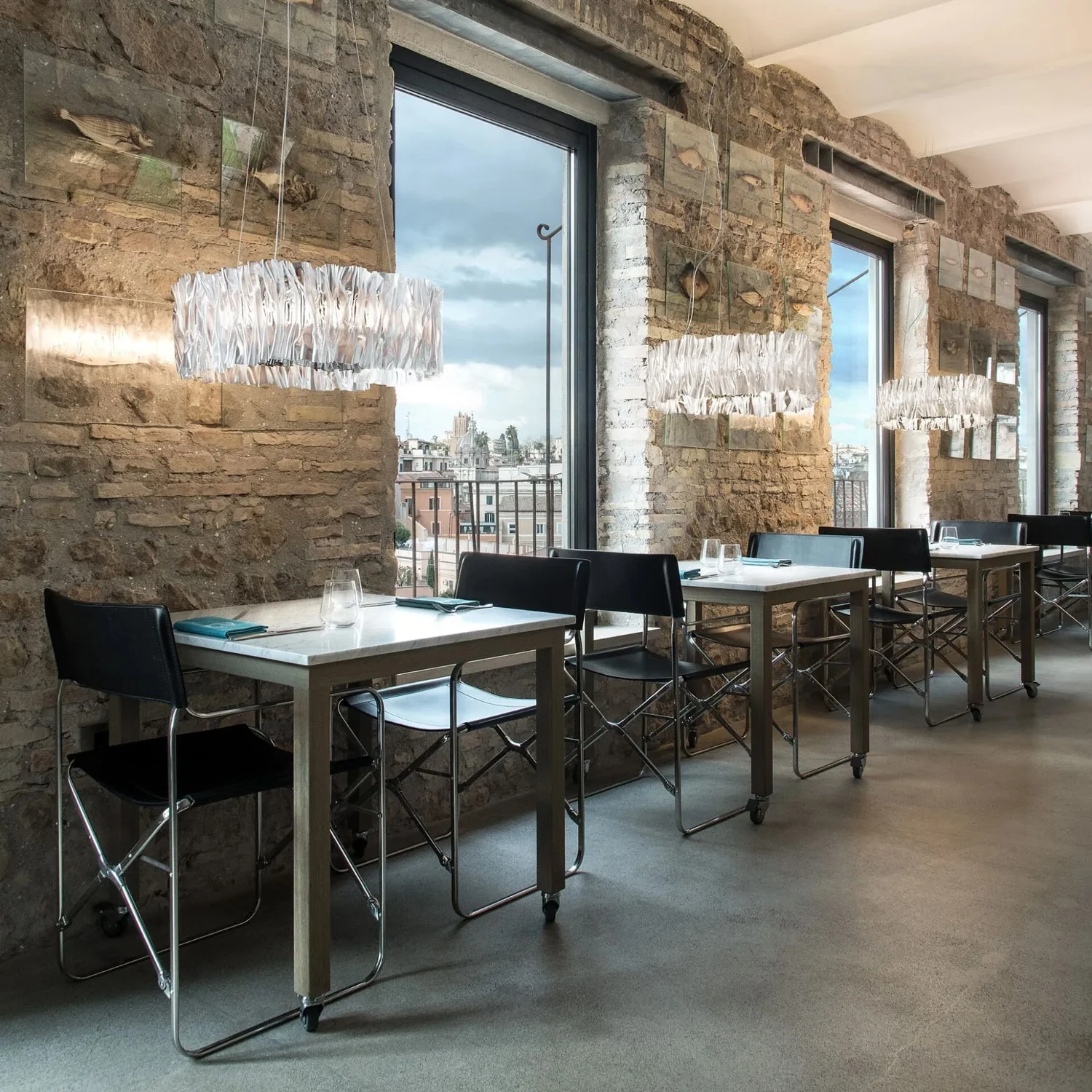 Accordéon Suspension Silver Pendant Light - Image 7