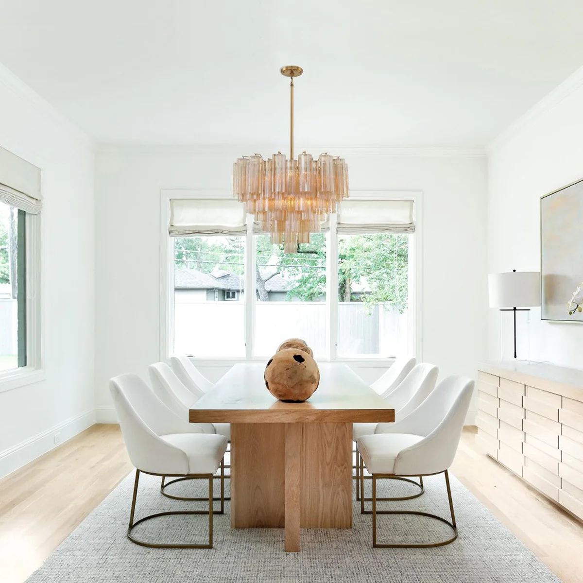 Addis Murano Glass Chandelier 17.8" 19.8" 22" 26.8" 32''D - Image 3