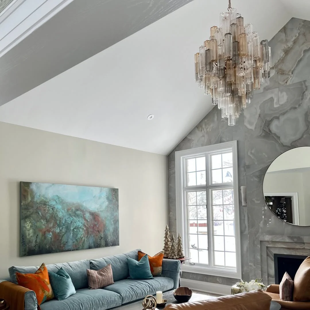 Addis Murano Glass Diamond Chandelier 50"H - Image 3