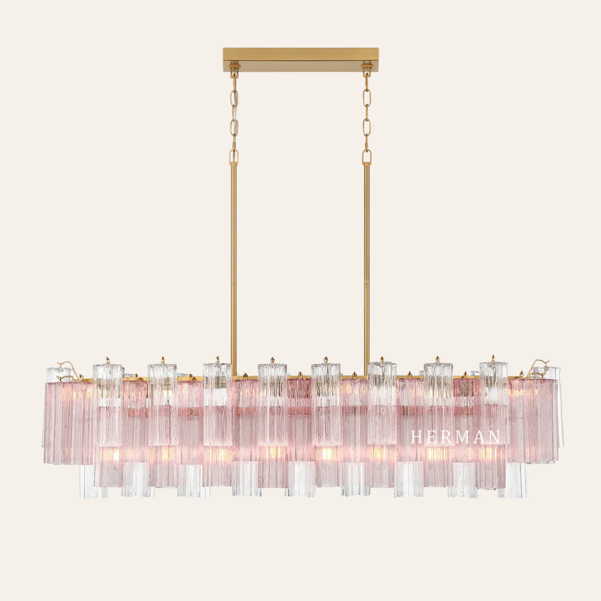 Addis Murano Glass Linear Chandelier 51" - Image 19