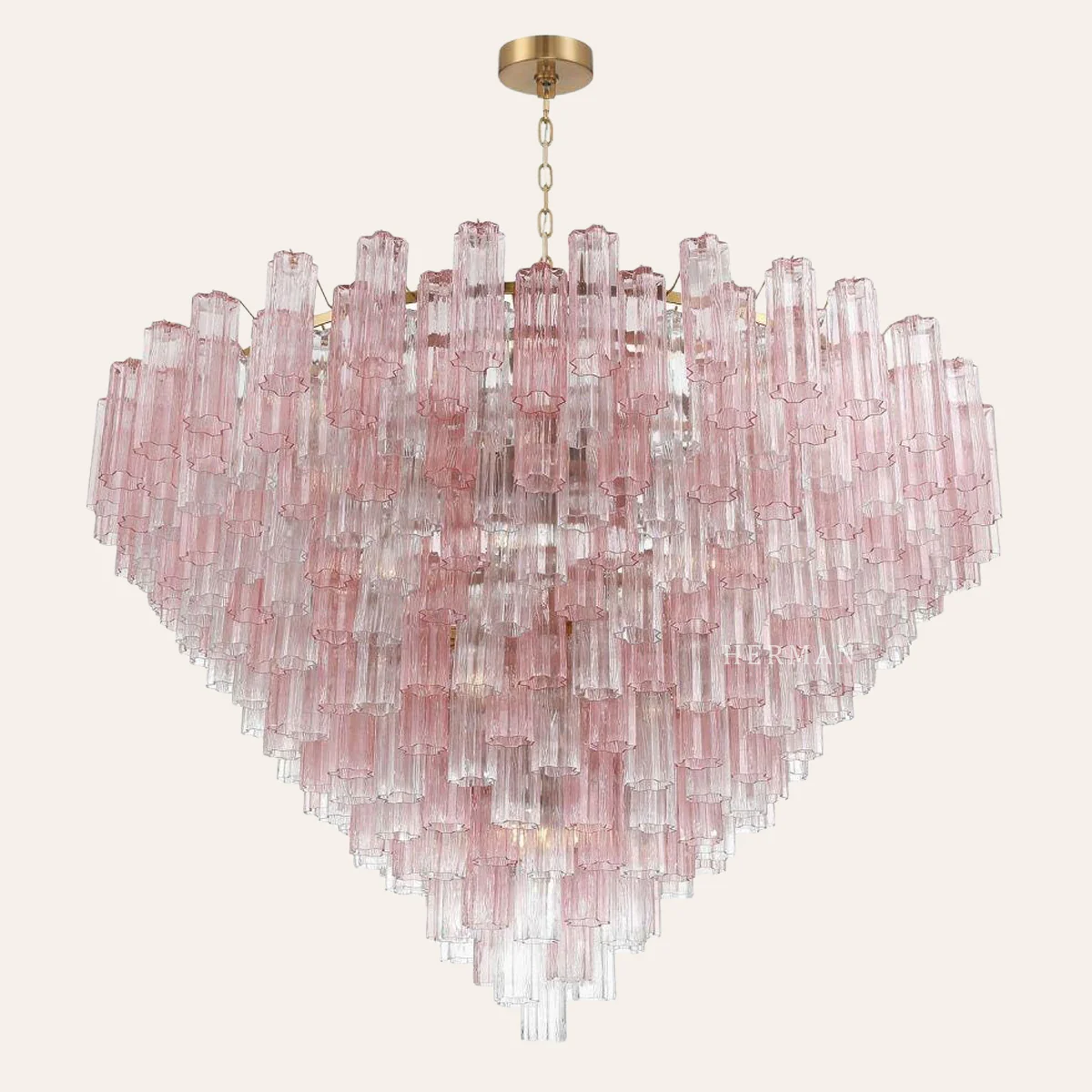 Addis Murano Glass 40 Light Chandelier 62" W - Image 8