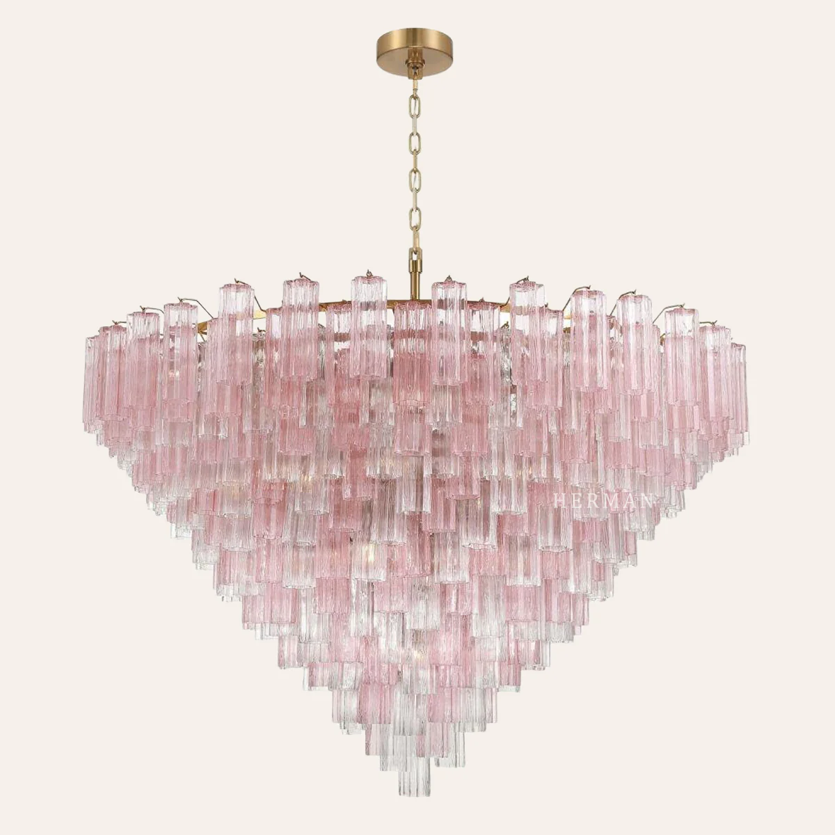 Addis Murano Glass 40 Light Chandelier 62" W - Image 9