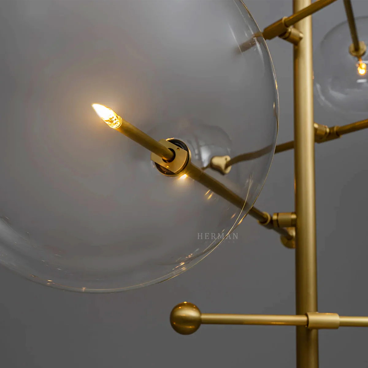 Aero 12-Light Modern Brass Chandelier - Image 14
