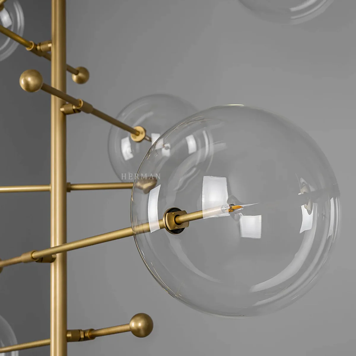 Aero 12-Light Modern Brass Chandelier - Image 17
