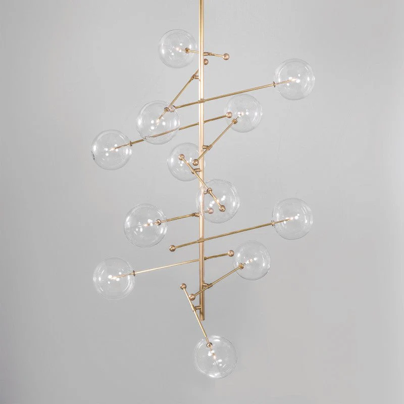Aero 12-Light Modern Brass Chandelier - Image 5