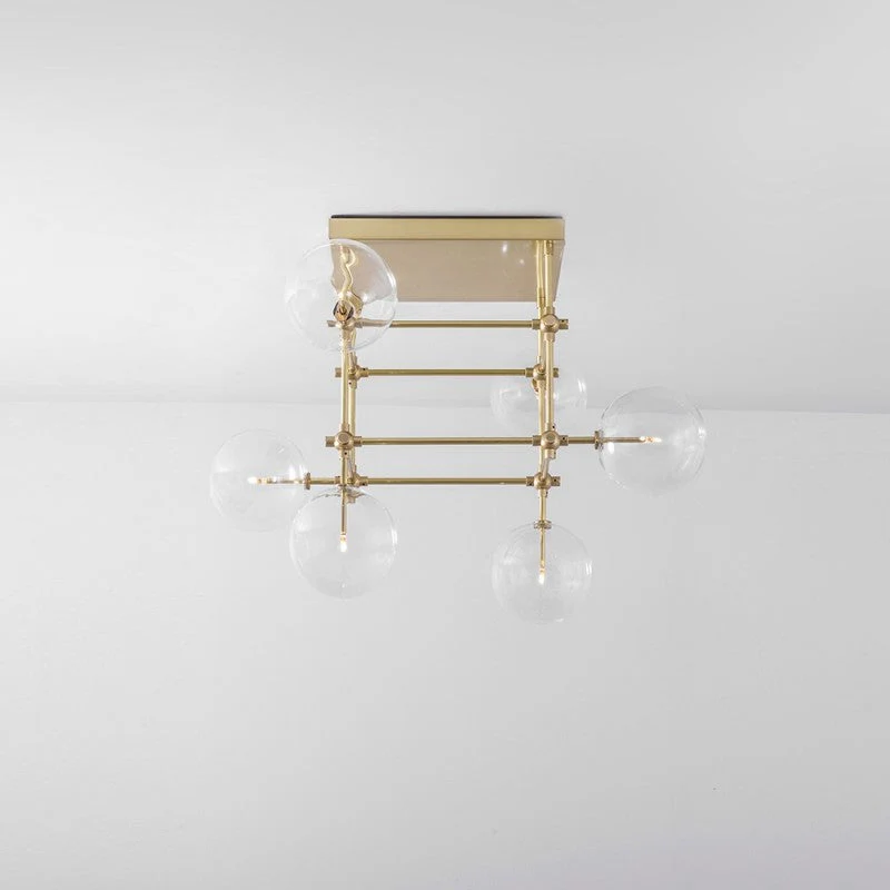 Aero 6-Light Modern Brass Chandelier - Image 4