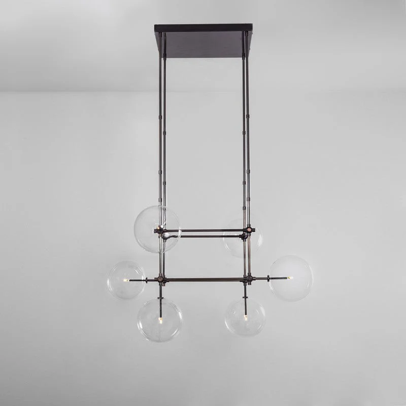 Aero 6-Light Modern Brass Chandelier - Image 5