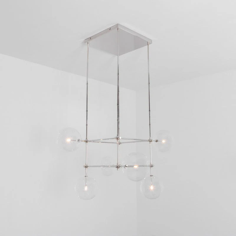 Aero 6-Light Modern Brass Chandelier - Image 7