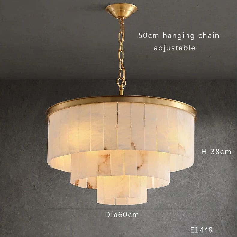 Alabaster 2/3/4/5 Tiered Chandelier - Image 4
