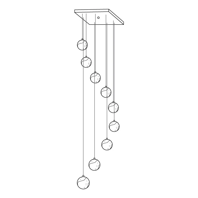 Alabaster Balls Cluster Chandelier - Image 38