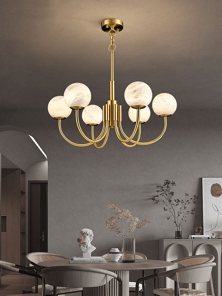 Copper Alabaster Chandelier - Image 11
