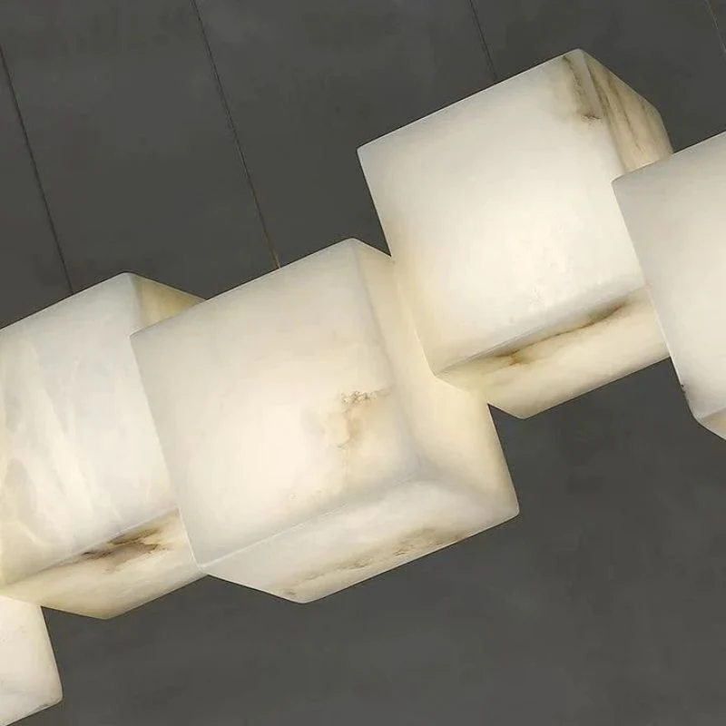 Alabaster Cubic Linear Chandelier - Image 6