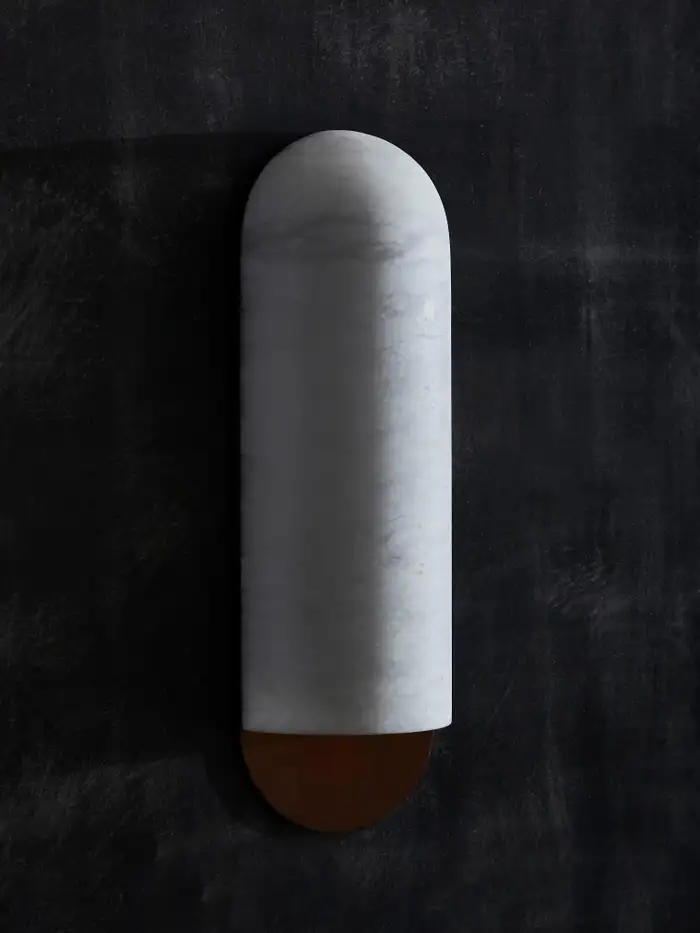 Alabaster Curved and Elongated Wall Sconces - Image 2