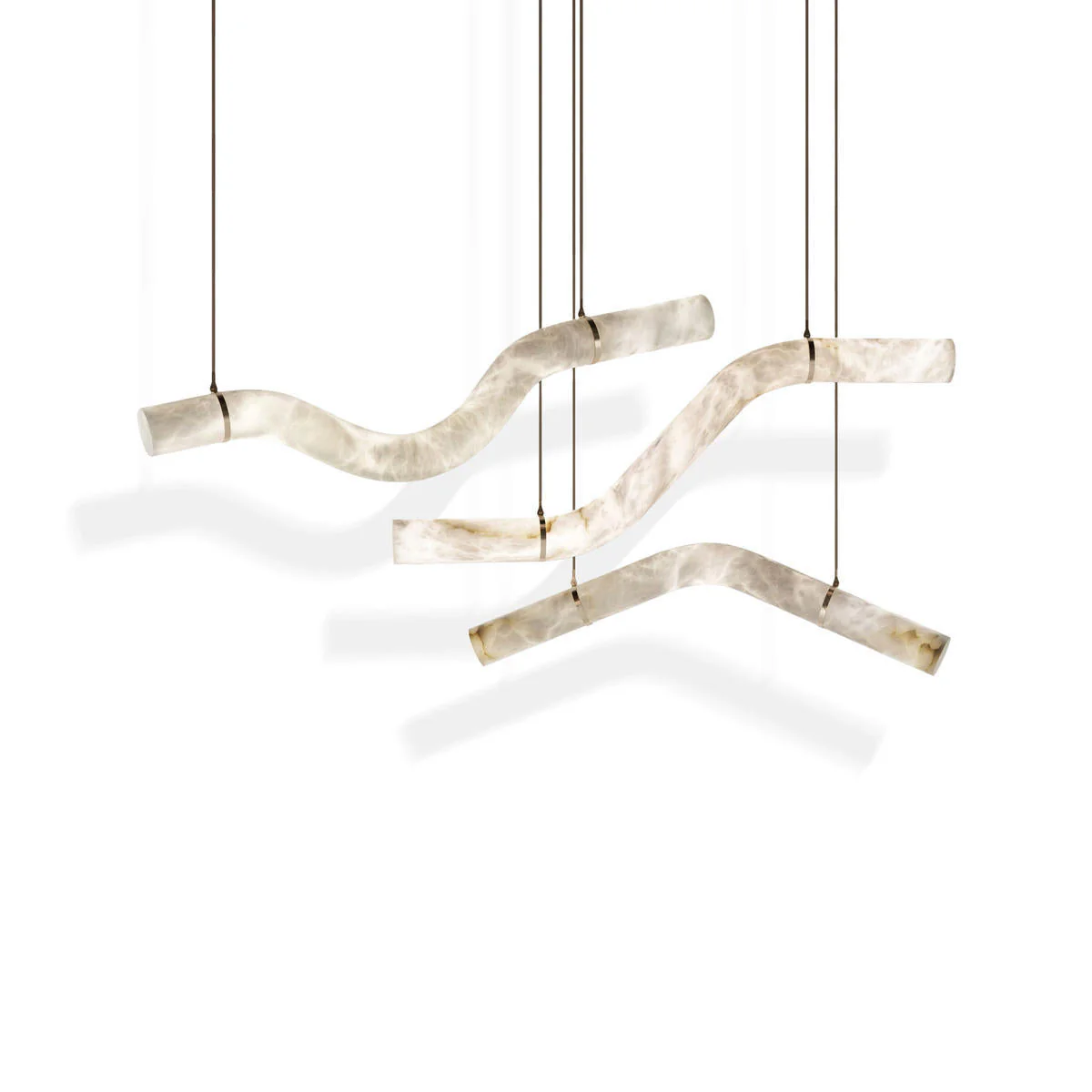 Alabaster Curved Chandelier - Image 6