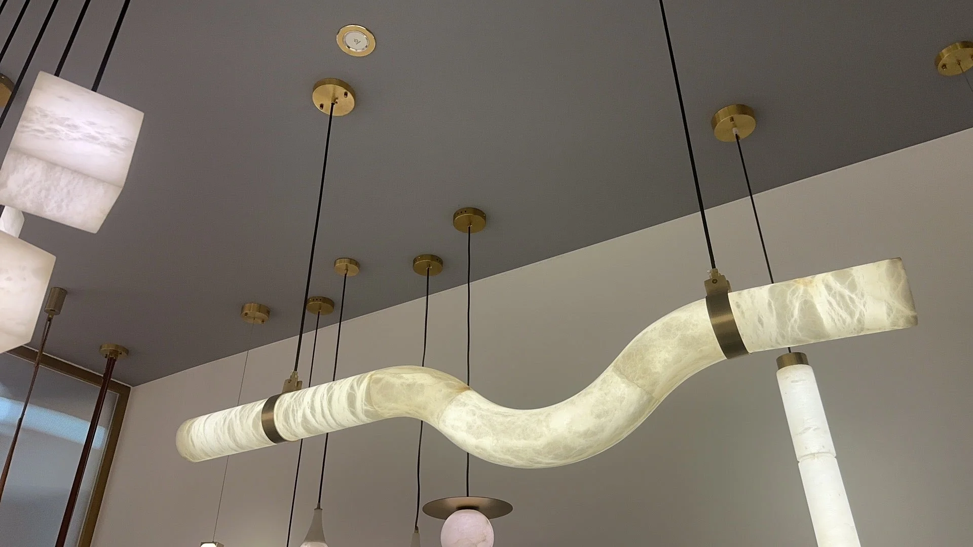Alabaster Curved Chandelier - Image 8