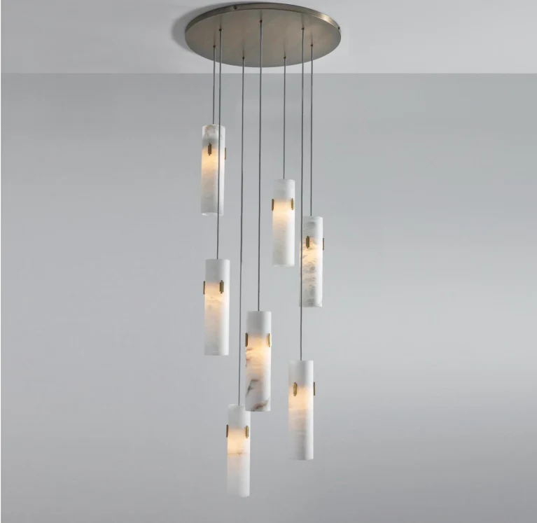Alabaster Deco Cluster Chandelier - Image 3