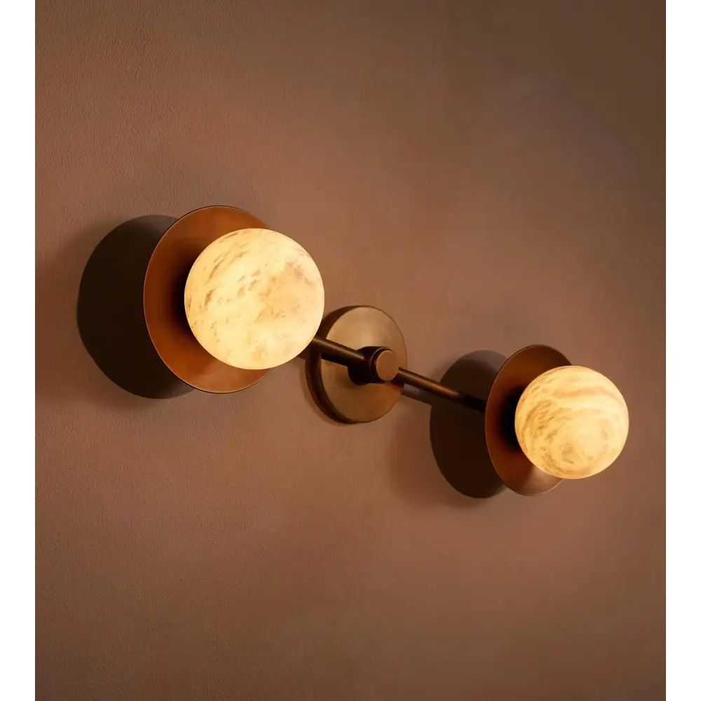 Alabaster Double Wall Sconce - Image 5