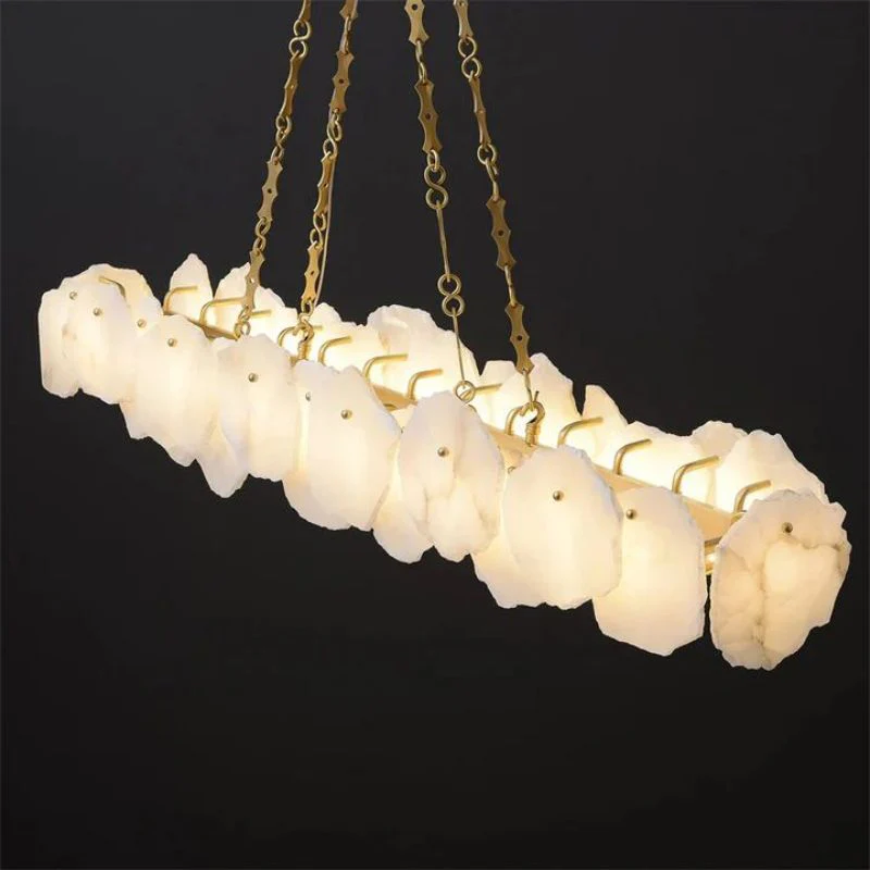 Alabaster Flakes Linear Chandelier- Chain - Image 2