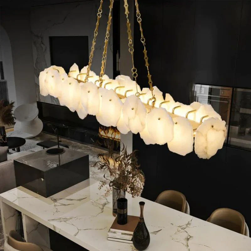 Alabaster Flakes Linear Chandelier- Chain - Image 3