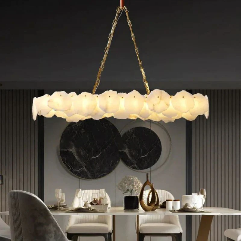 Alabaster Flakes Linear Chandelier- Chain - Image 6