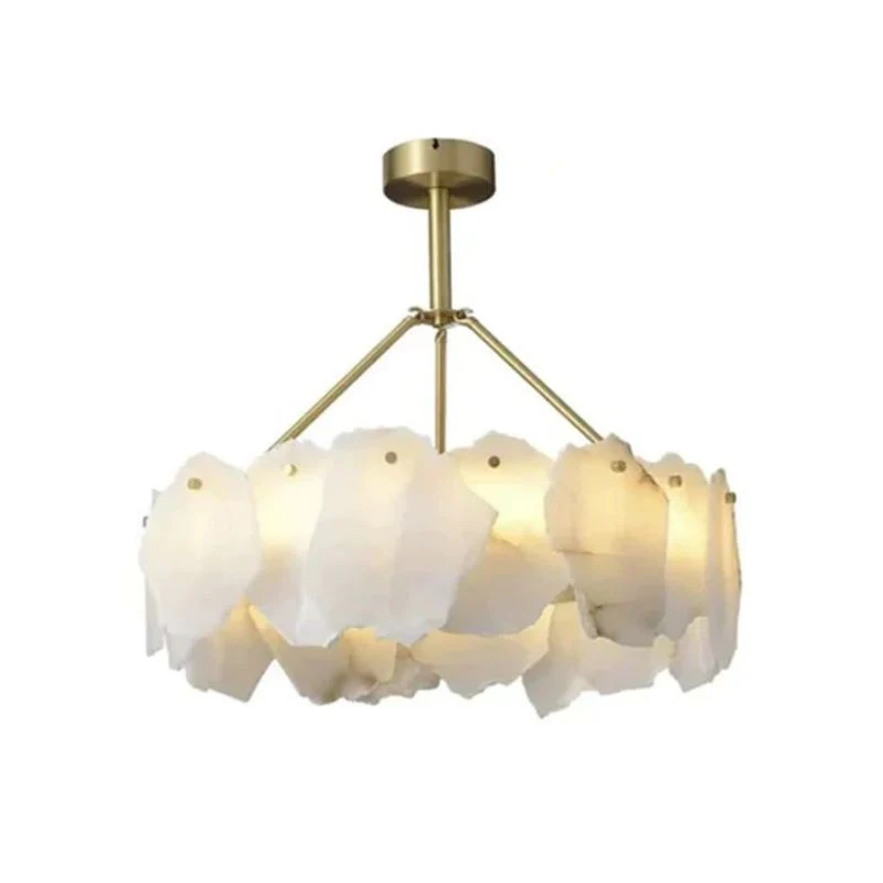 Alabaster Flakes Round Chandelier -Rod - Image 2
