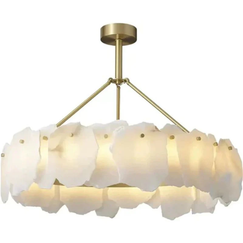 Alabaster Flakes Round Chandelier -Rod - Image 3