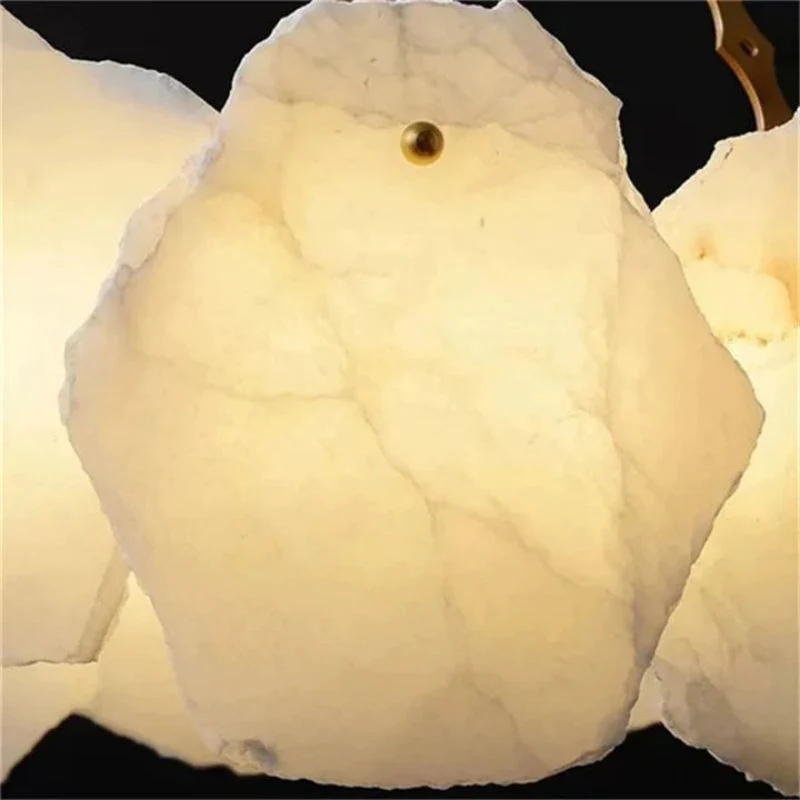 Alabaster Flakes Round Chandelier -Rod - Image 4
