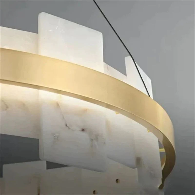 Alabaster Flakes Round/Oval Chandelier - Image 7