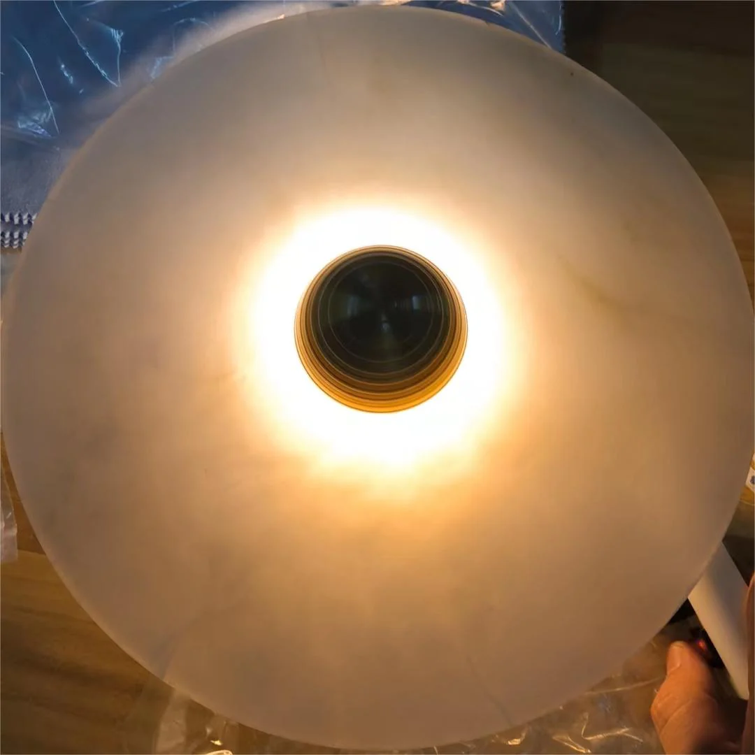 Median Alabaster Flush mount Wall Sconce - Image 12