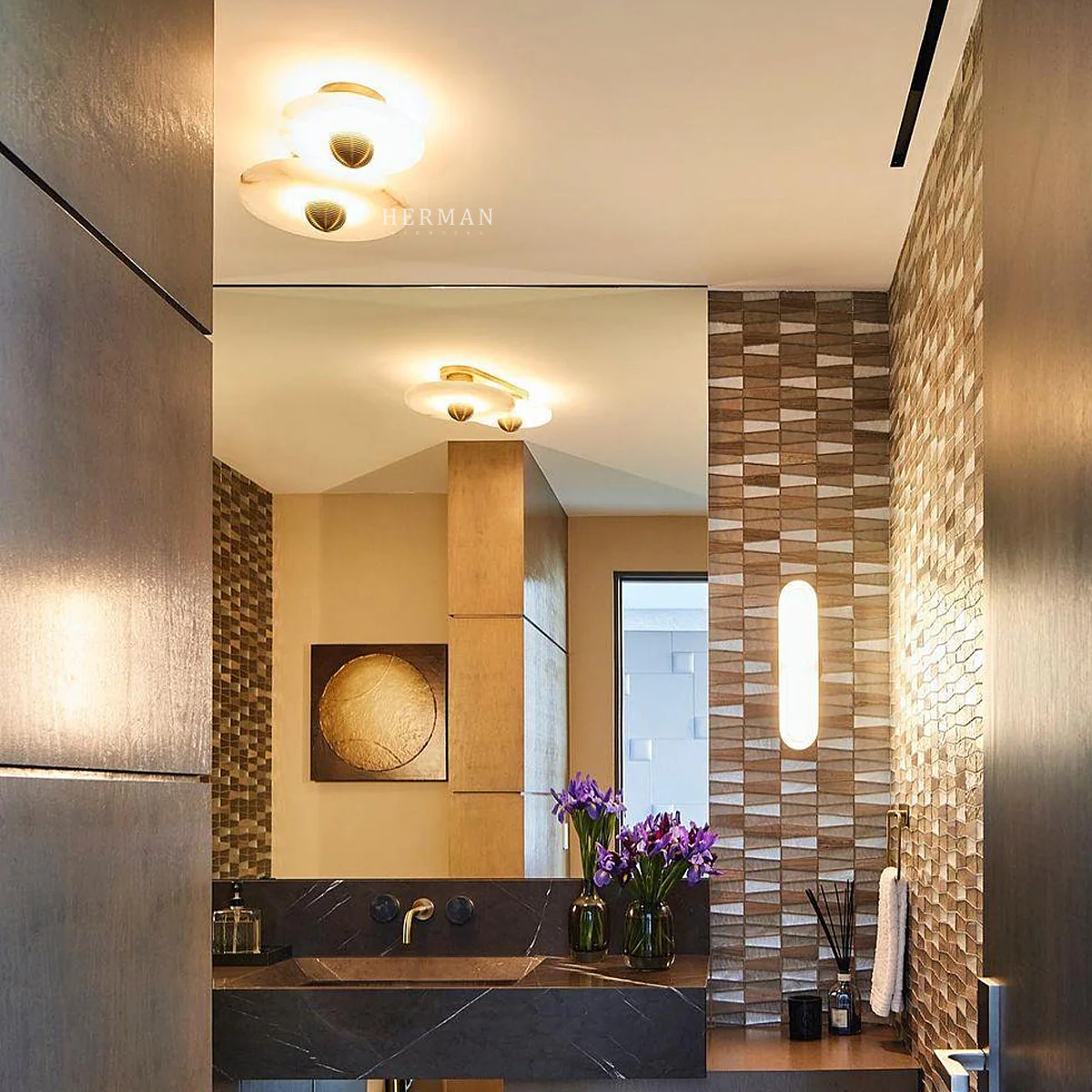 Median Alabaster Flush mount - 2 Surface - Image 9