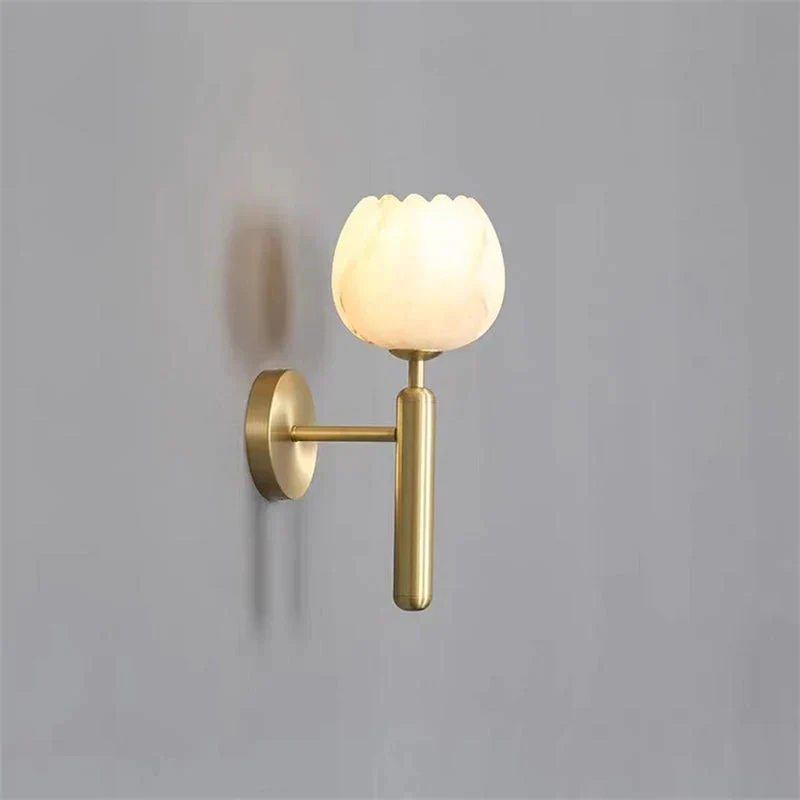 Alabaster Globe Wall Sconce For Bedroom - Image 5