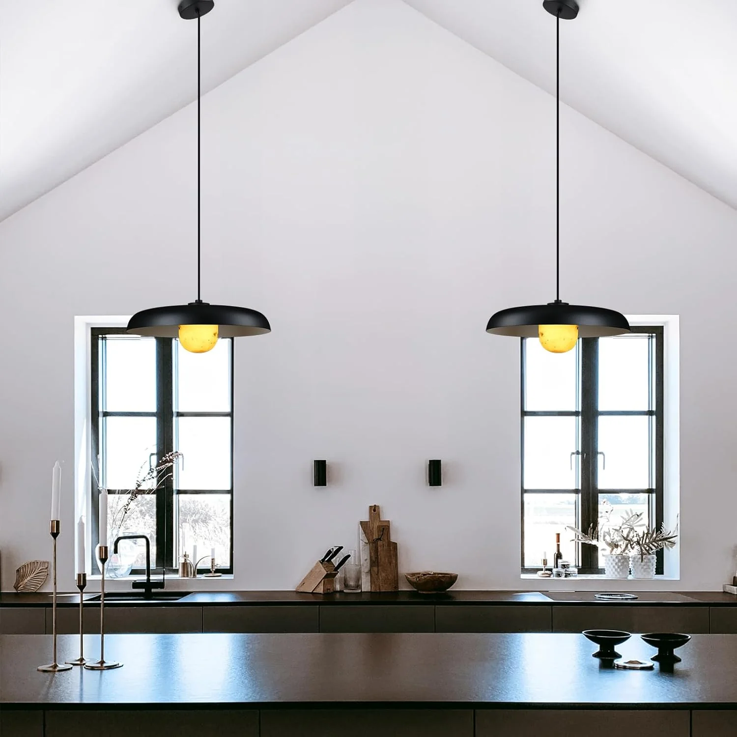 Alabaster Industrial Pendant Lights Kitchen Island