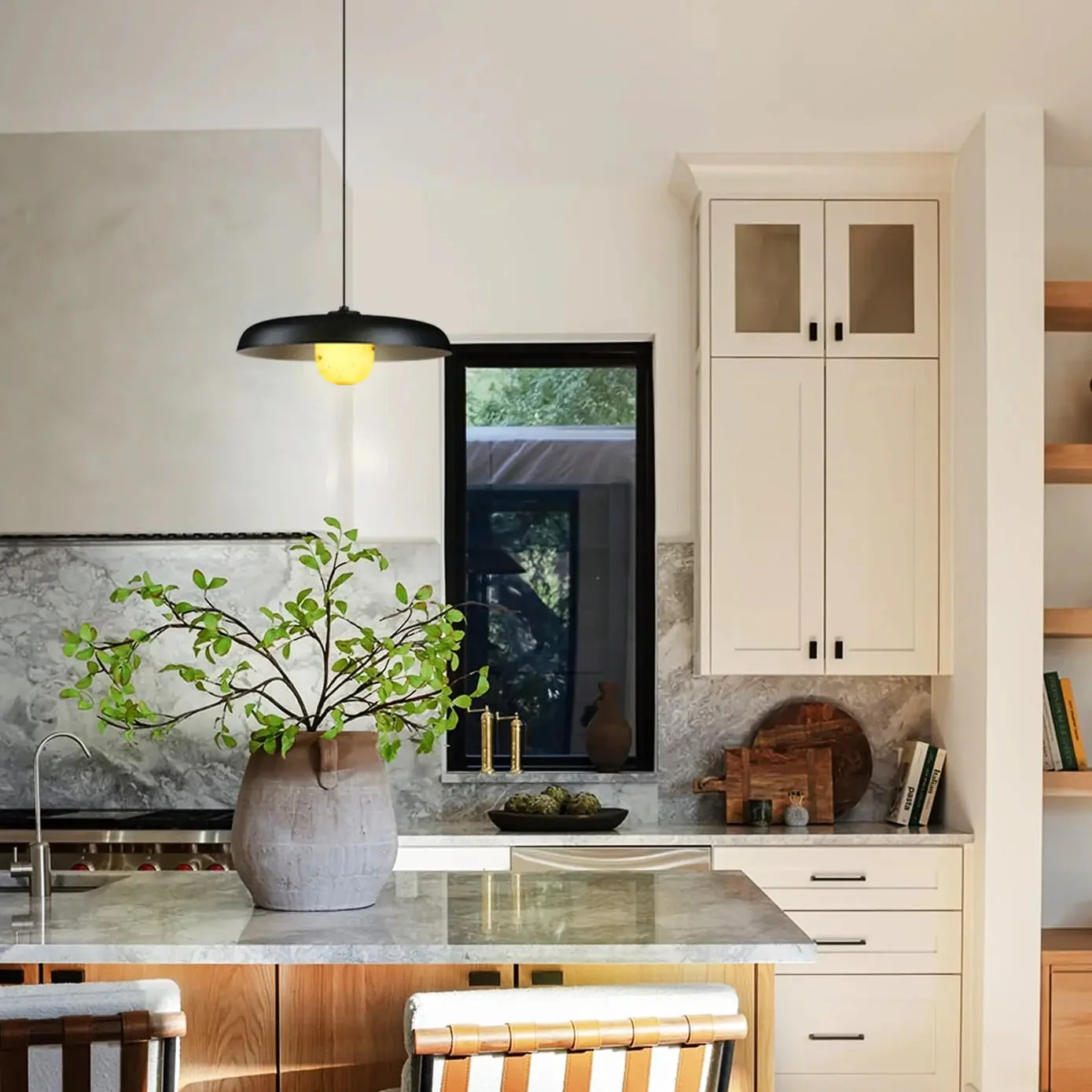 Alabaster Industrial Pendant Lights Kitchen Island - Image 5