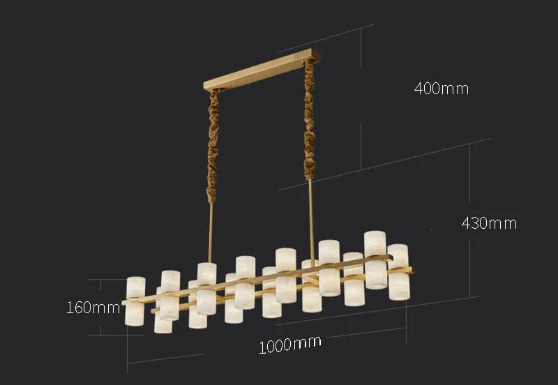 Alabaster Linear Chandelier - Image 5