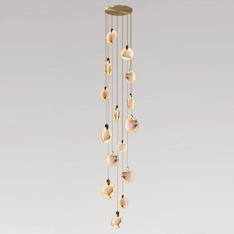 Alabaster Long Staircase Chandelier 5 styles - Image 10