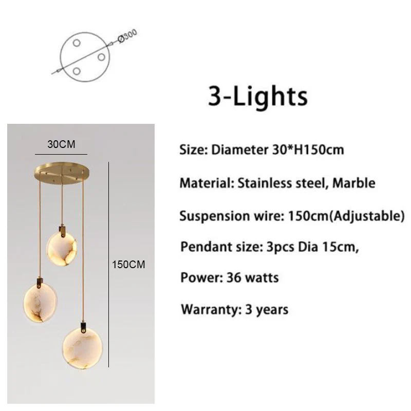 Alabaster Long Staircase Chandelier 5 styles - Image 11