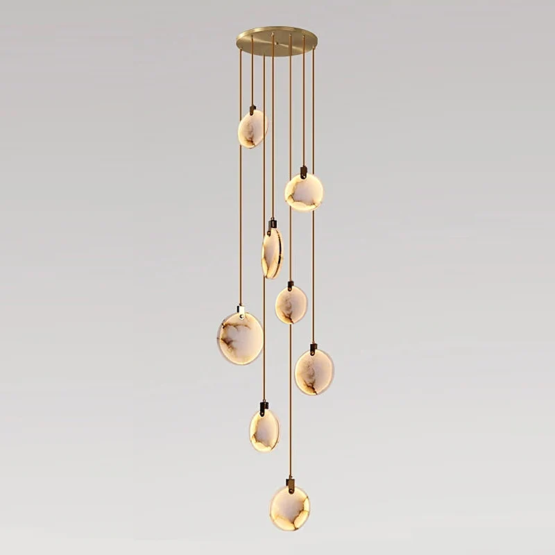 Alabaster Long Staircase Chandelier 5 styles - Image 6