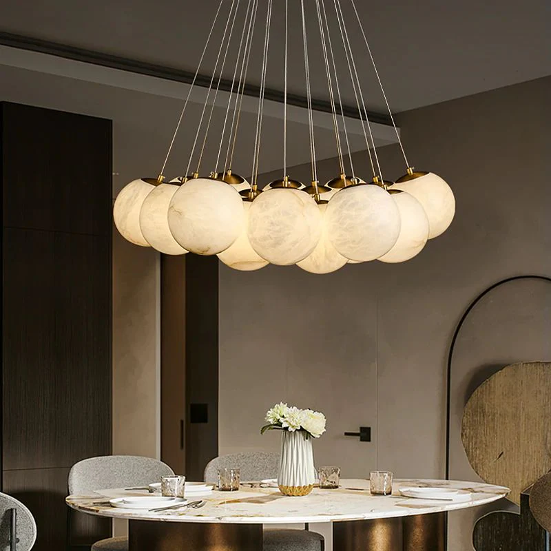 Alabaster Lunar Cluster Chandelier - Image 2