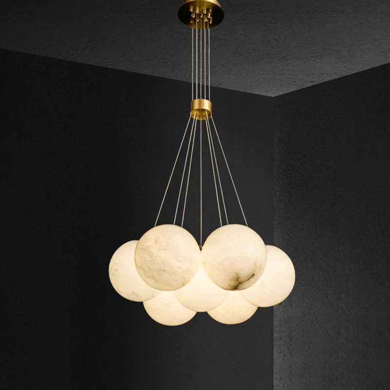 Alabaster Lunar Cluster Chandelier - Image 3