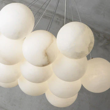 Alabaster Lunar Cluster Chandelier - Image 9